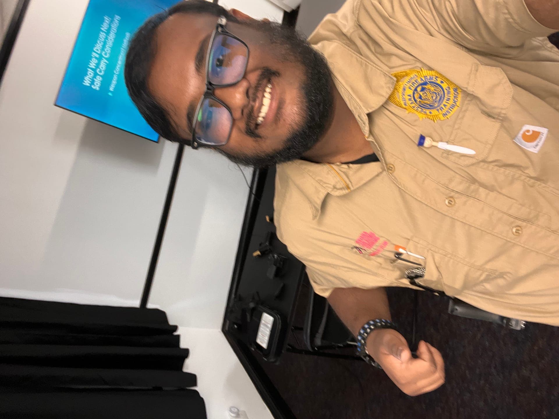 Instructor Anthony Pestana in the classroom — Safe Carry Considerations