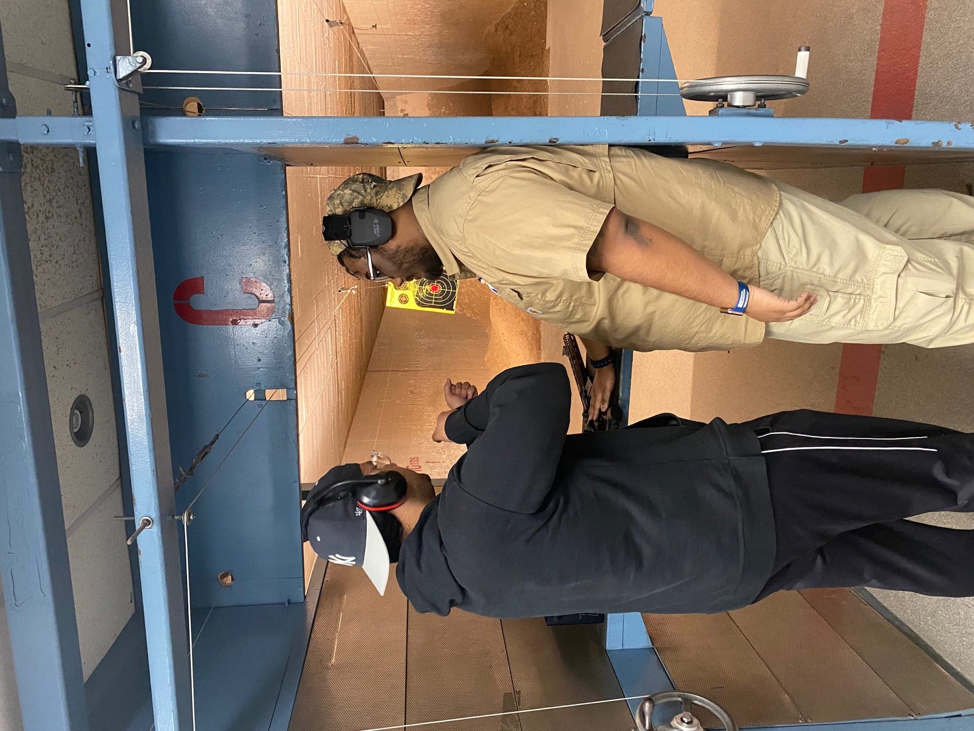 One-on-one coaching at the range lane — target practice